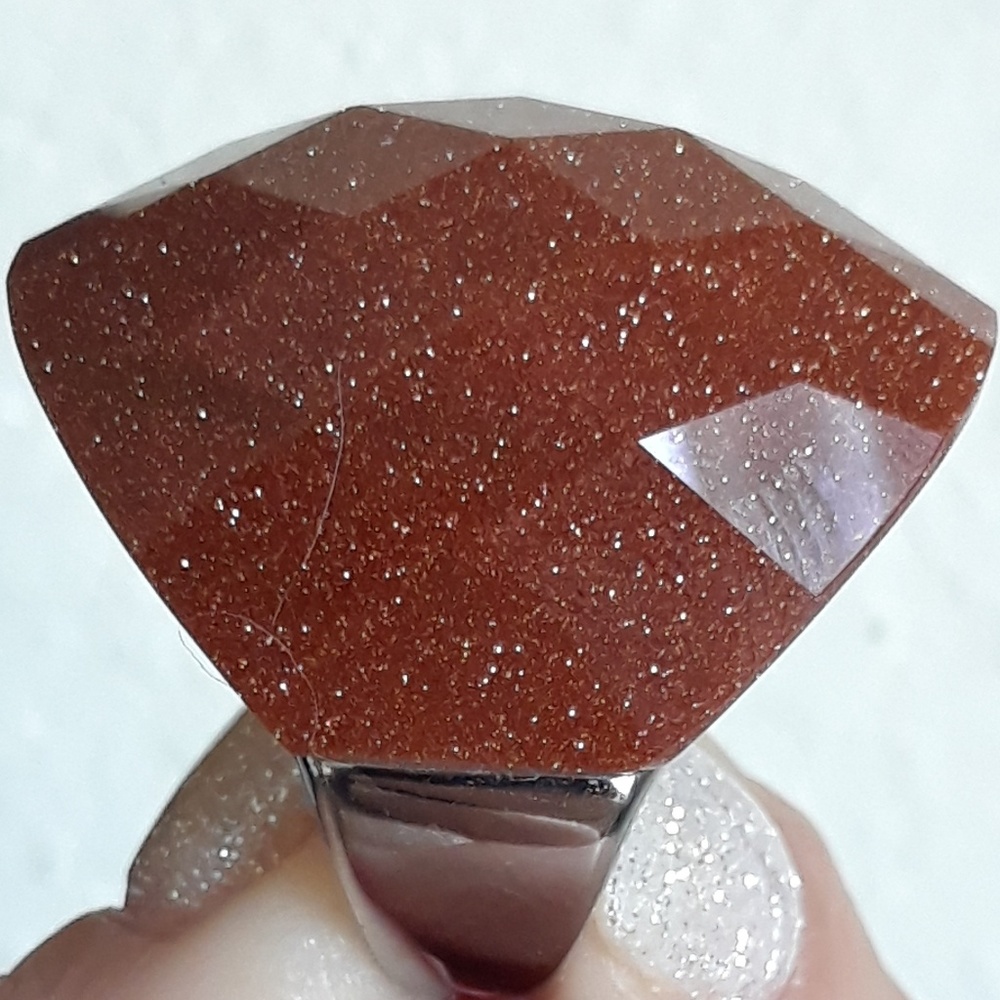 Nwt! Genuine Goldstone Jumbo 316 Ring + gift